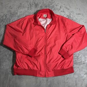 Peter Millar Jacket XXL Red Full Zip Lined  Bomber Golf Wind quiet luxury light
